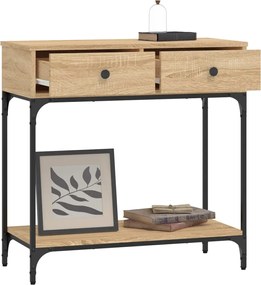vidaXL Τραπέζι Κονσόλα Sonoma Δρυς 75x34,5x75 εκ. Επεξεργασμένο Ξύλο