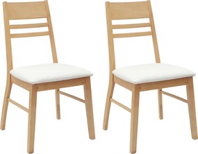 vidaXL Καρέκλες φαγητού 2 pcs Φυσικό 43 x 54 x 89 εκ.