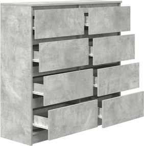 vidaXL Ντουλάπι Γκρι Σκυροδέματος 100x35x99 εκ. Επεξεργασμένο Ξύλο