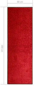 Πατάκι Εισόδου Πλενόμενο Κόκκινο 60 x 180 εκ. - Κόκκινο