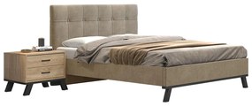 Κρεβάτι SOPHIE Εκρού - Taupe, 150x200 εκ.