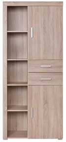 Damis 90.5x35x203εκ Ντουλάπα Ραφιέρα με Συρτάρια Sonoma TO-DAMREG2D2S