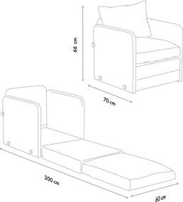 1-Seat Sofa-Bed Saga Single - Beige Beige