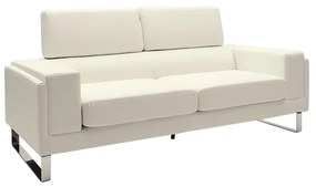 Intrahome Καναπές Shea Intrahome 3θέσιος PU ivory-inox 198x80x87εκ | SKU: INTRAPA-185111119