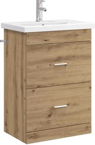 vidaXL Σετ Επίπλων Μπάνιου Artisan Δρυς 61 x 40 x 84,5 εκ