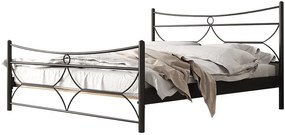 Κρεβάτι Pier-160x200-Μαύρο-Με ποδαρικό