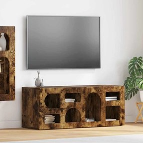 vidaXL Ντουλάπι TV ELST 100 x 35 x 40 εκ Καπνιστό Δρύς