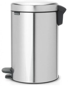 Κάδος με πεντάλ Brabantia NewIcon 649031, 12 l, Ομαλό κλείσιμο, Αντιολισθητική βάση, Ανθεκτικό στα δακτυλικά αποτυπώματα, Inox/Matte