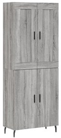 vidaXL Ντουλάπι Γκρι Sonoma 69,5 x 34 x 180 εκ. Επεξεργασμένο Ξύλο