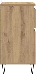 vidaXL Πλαϊνό γραφείο artisan δρυς 35 x 40 x 70 εκ. Επεξεργασμένο ξύλο