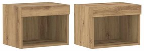 vidaXL Ντουλάπι TV Επιτοίχιο 2 pcs artisan δρυς 40 x 30 x 30 εκ