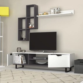 Σύνθεση τηλεόρασης Lonsa Megapap χρώμα λευκό 160x35x40εκ.
