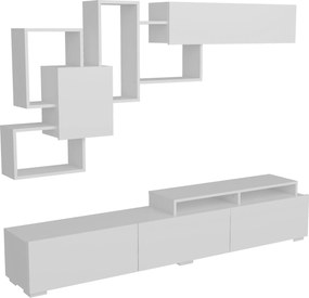 Σύνθεση Σαλονιού  Amor - Χρώμα Λευκό - 210x35x30εκ