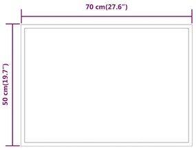 vidaXL Καθρέφτης Μπάνιου με LED 70x50 εκ.