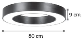 Κρεμαστό φωτιστικό από αλουμίνιο σε μαύρη απόχρωση (6171-80-BL) - 6000Lm - 6171-80-BL