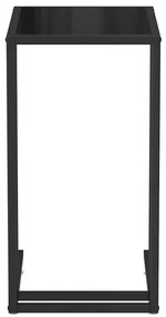 vidaXL Τραπέζι Υπολογιστή Βοηθητικό Μαύρο 50x35x65 εκ. Ψημένο Γυαλί