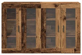 vidaXL Επιτοίχιο ντουλάπι 2 pcs Παλαιό ξύλο 69.5 x 34 x 90 εκ.