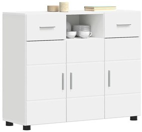 vidaXL Πλαϊνό γραφείο Λευκό 88.5 x 30.5 x 73 εκ Επεξεργασμένο ξύλο