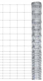 vidaXL Συρματόπλεγμα Περίφραξης Ασημί 50 x 1,5 μ. από Γαλβαν. Ατσάλι