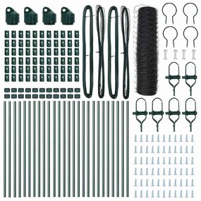 vidaXL Στύλος Περιφράξεων Γκρι 50 x 0,8 μ (36 χλστ δίχτυ)