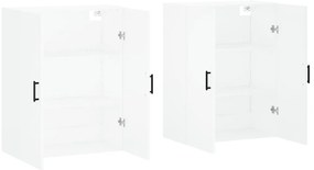 vidaXL Ντουλάπια Τοίχου 2 τεμ. Λευκά 69,5 x 34 x 90 εκ.