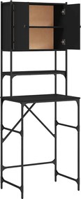 vidaXL Ντουλάπι Πλυντηρίου Μαύρο 68x48,5x194 εκ.