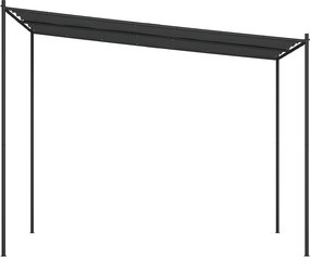 vidaXL Κιόσκι Ανθρακί 3x3 μ. 180 γρ/μ² από Ύφασμα και Ατσάλι