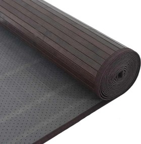 vidaXL Χαλί Ορθογώνιο Σκούρο Καφέ 80 x 1000 εκ. Μπαμπού