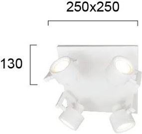 Πλαφονιέρα Viokef Magma 4φωτη-Leuko
