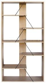 Βιβλιοθήκη Tars 304-000009 84x25,5x154,5cm Oak-Black