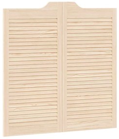 vidaXL Swing Doors Louvred Design 1-Pair 100x100 cm μασίφ ξύλο πεύκο