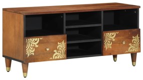 vidaXL Έπιπλο TV Καφέ μέλι Μασίφ ξύλο μάνγκο 100 x 33 x 46 εκ.
