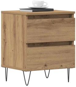 vidaXL Κομοδίνο artisan δρυς 40 x 35 x 50 εκ. Επεξεργασμένο ξύλο