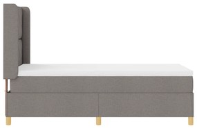 vidaXL Κρεβάτι με ελατήρια και στρώμα Ταπεί 90x200 εκ Υφάσματος