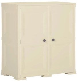 vidaXL Πλαστικό Ντουλάπι Angora Λευκό 79 x 43 x 85,5εκ με Σχέδιο Ξύλου