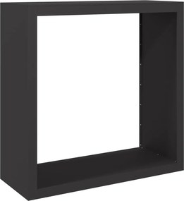 vidaXL Ράφι Καυσόξυλων Μαύρο 100x40x100 εκ. Ατσάλινο