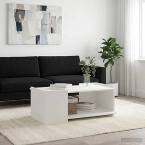 vidaXL Τραπεζάκι σαλονιού Λευκό 90 x 50 x 33 cm Επεξεργασμένο Ξύλο