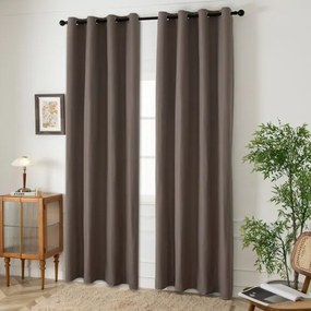 Beauty Home Ύφασμα κουρτίνας με το μέτρο Blackout jacquard σκίασης Glare Art 8444 Φ280 Μόκα