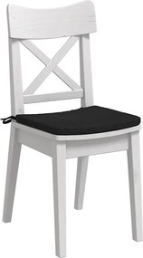 vidaXL Μαξιλάρια καθισμάτων 4 pcs Μαύρο 40 x 40 x 3 cm ύφασμα