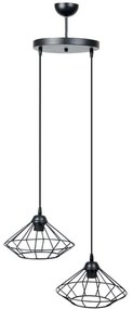 Φωτιστικό Οροφής 835-125-309 25x75cm 2xΕ27 60W Black