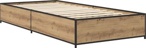 vidaXL Σκελετός Κρεβατιού Artisan Δρυς 80 x 200 cm Επεξεργασμένο Ξύλο