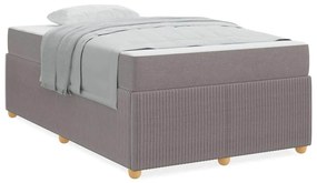 vidaXL Σκελετός κρεβατιού με στρώμα Taupe 120 x 200 cm ύφασμα