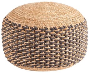 Σκαμπό-πουφ Boboa Inart γιούτα Φ40x30εκ 302-000036-302-000036-Καφέ 302-000036
