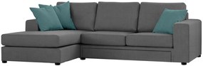 Γωνιακός καναπές Lina plus-Gkri Skouro-265 x 150 εκ.-Δεξιά