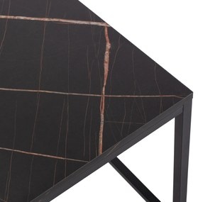 Ζιγκον Grelay 2 Τεμ Mdf Όψη Μαρμάρου &amp; Μέταλλο 45Χ45Χ50εκ. &amp; 37Χ37Χ43 Εκ.