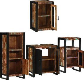 vidaXL Σετ Επίπλων Μπάνιου 4 τμχ. Πολύχρωμο 55 x 35 x 60 εκ.