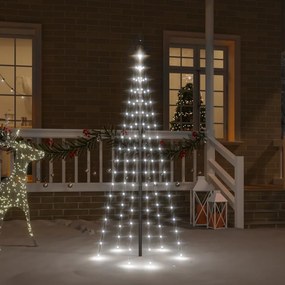 vidaXL Χριστουγεν. Δέντρο για Ιστό Σημαίας 108 LED Ψυχρό Λευκό 180 εκ.