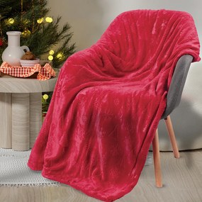 Χριστουγεννιάτικη Κουβέρτα Καναπέ Fleece (130x170) Das Home 1375 Red