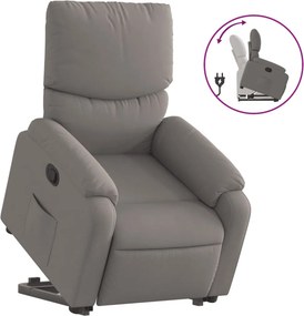 vidaXL Πολυθρόνα Ανακλινόμενη με Ανύψωση Χρώμα Taupe Υφασμάτινη