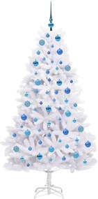 vidaXL Τεχνητό Χριστουγεννιάτικο Δέντρο με Άξονα με βάση Λευκό 180 cm